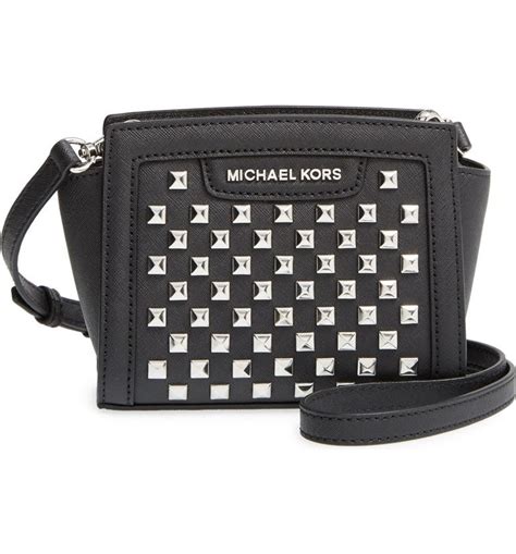 michael kors selma small studded|selma mini crossbody bag.